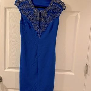 ROBERTO CAVALLI  Embellished Royal Blue Sequin Evening Dress NWT size 4